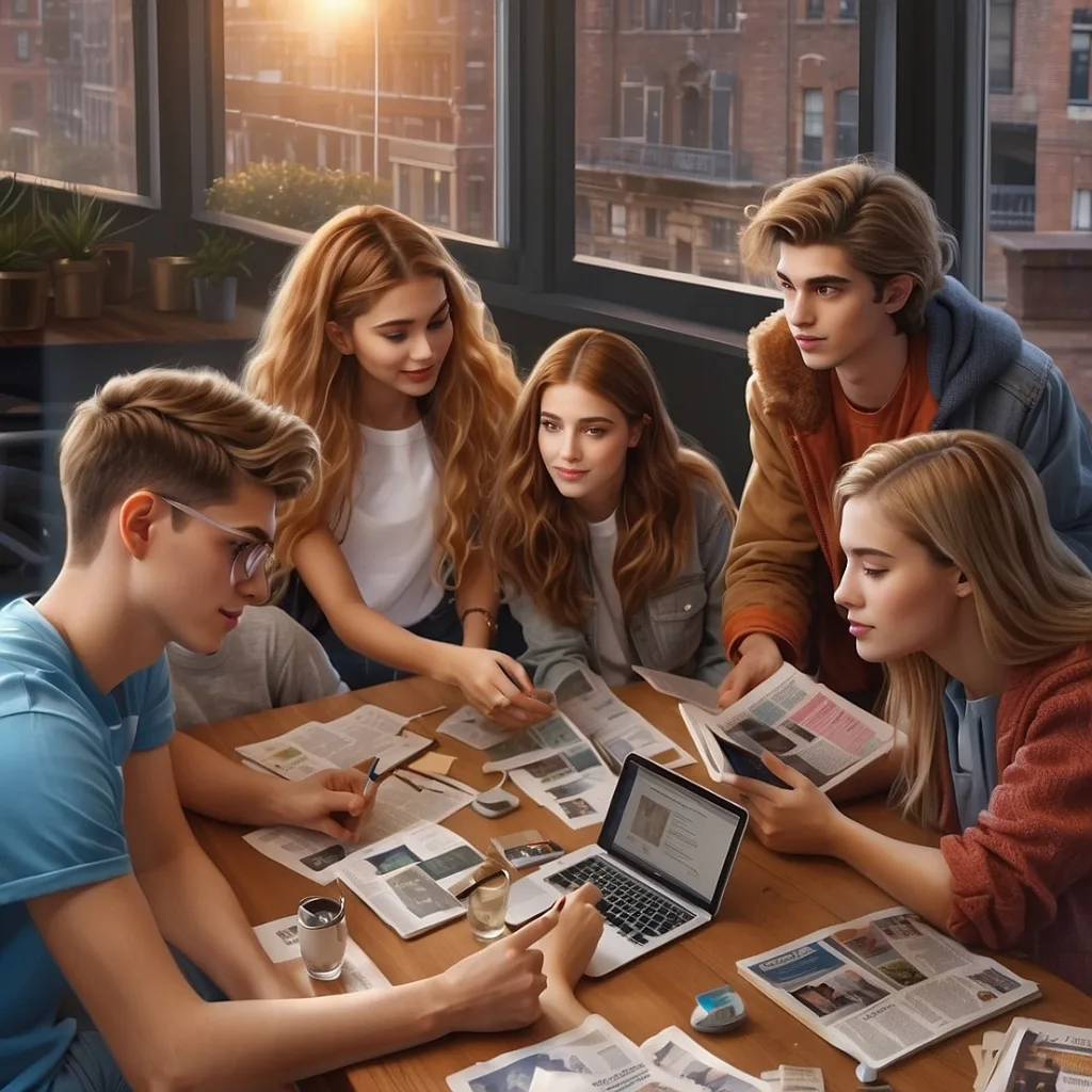 How to Attract Gen Z Customers, an image showing gen z people looking into screen